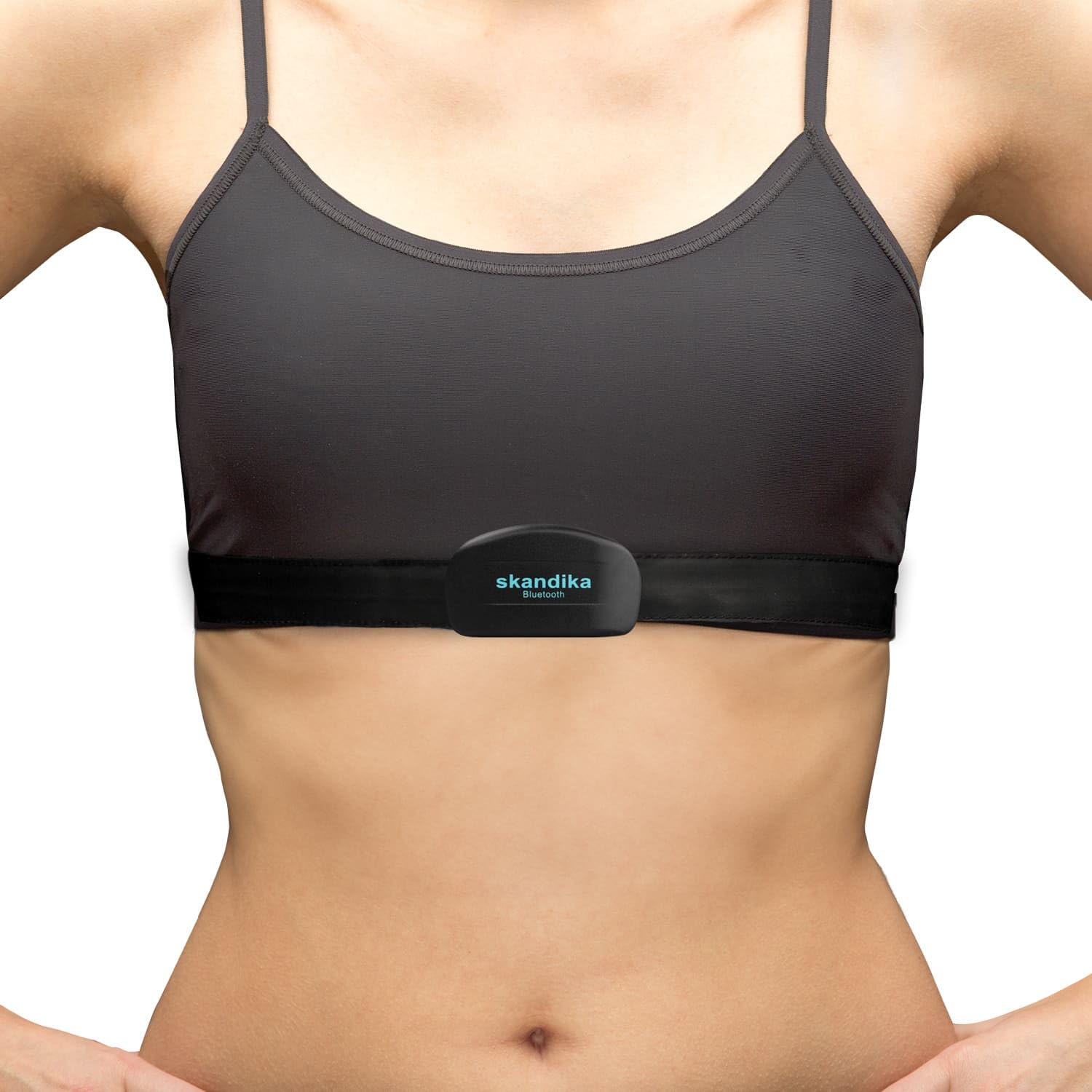 Skandika Sangle Cardiofréquencemètre Bluetooth | Sangle Cardio pulsomètre pour appareils de Sport, Mesure du pouls, Compatible avec Les appareils de Fitness, Interface Bluetooth
