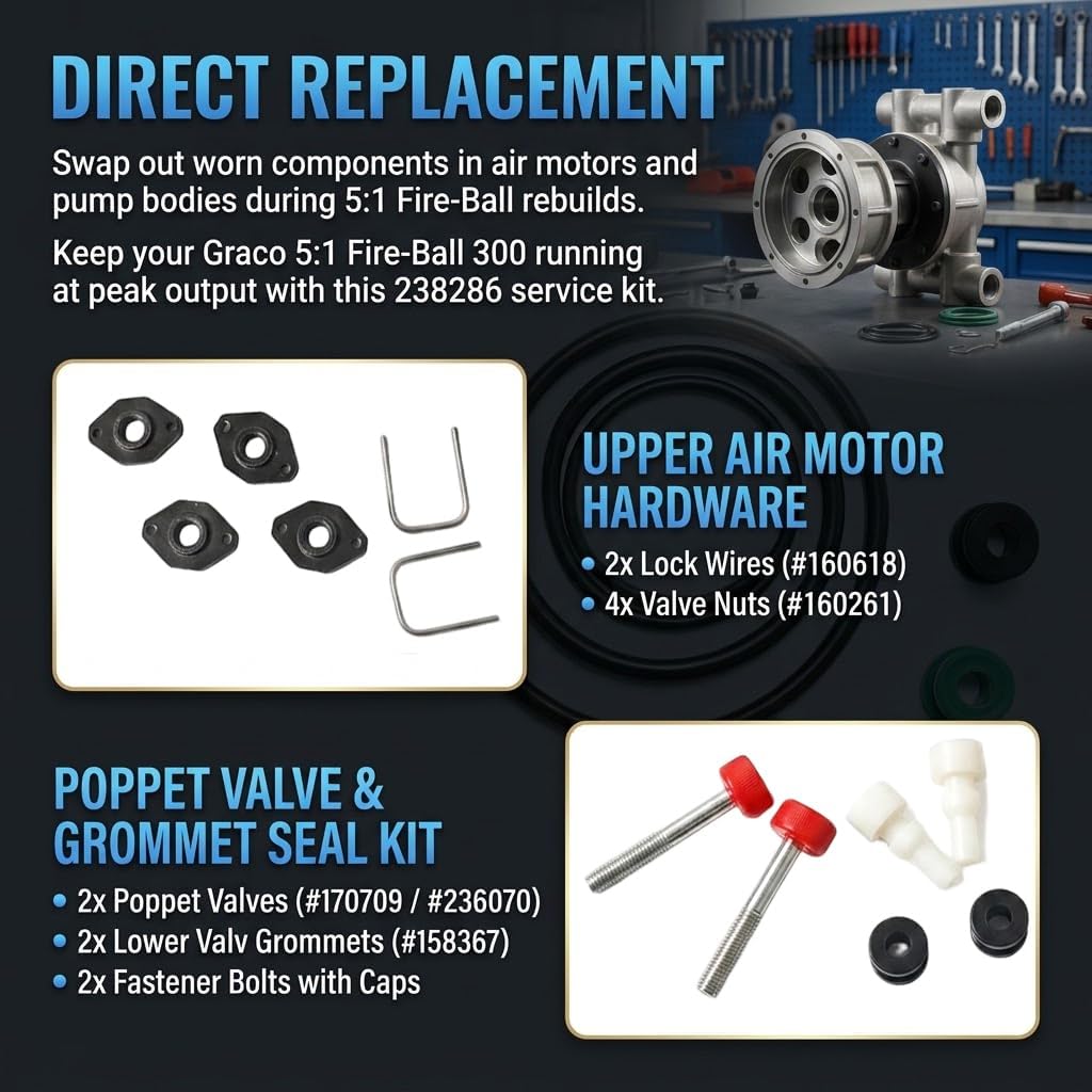 238286 Air Motor Kit Pump Repair Assembly for Fire Ball 300 Series