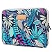 CoolBELL 15.6 Inch Laptop Sleeve Case With Colorful Leaves Pattern Protective Ultrabook Sleeve Case Macbook Canvas Bag For Acer/Asus/Dell/HP/Lenovo/Macbook Pro/Macbook Air/Women/Men/Teens,Blue