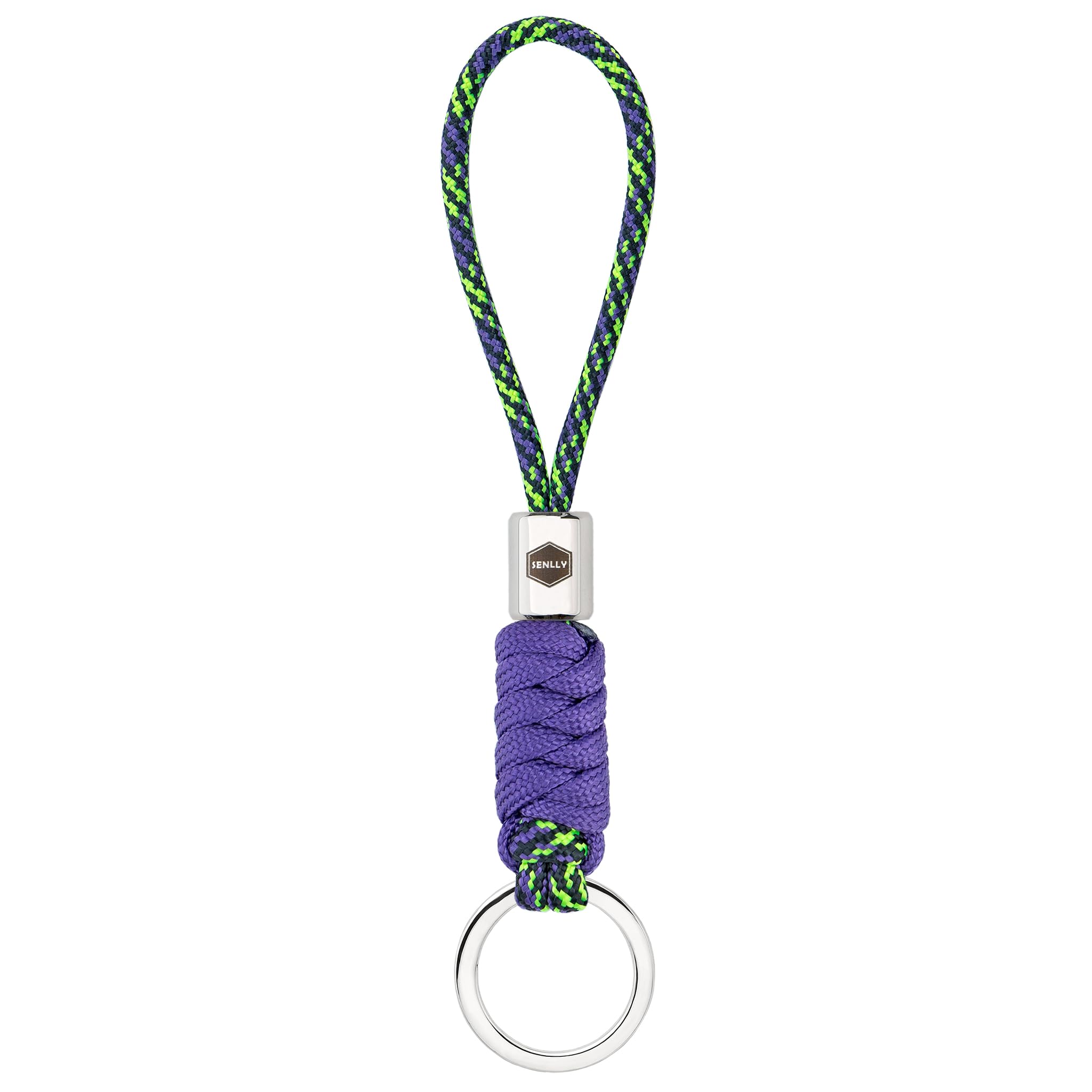 SENLLY Keychain Lanyard for Keys, Cell Phone, Wallet, Paracord Braided Design with Stainless Steel Hardware