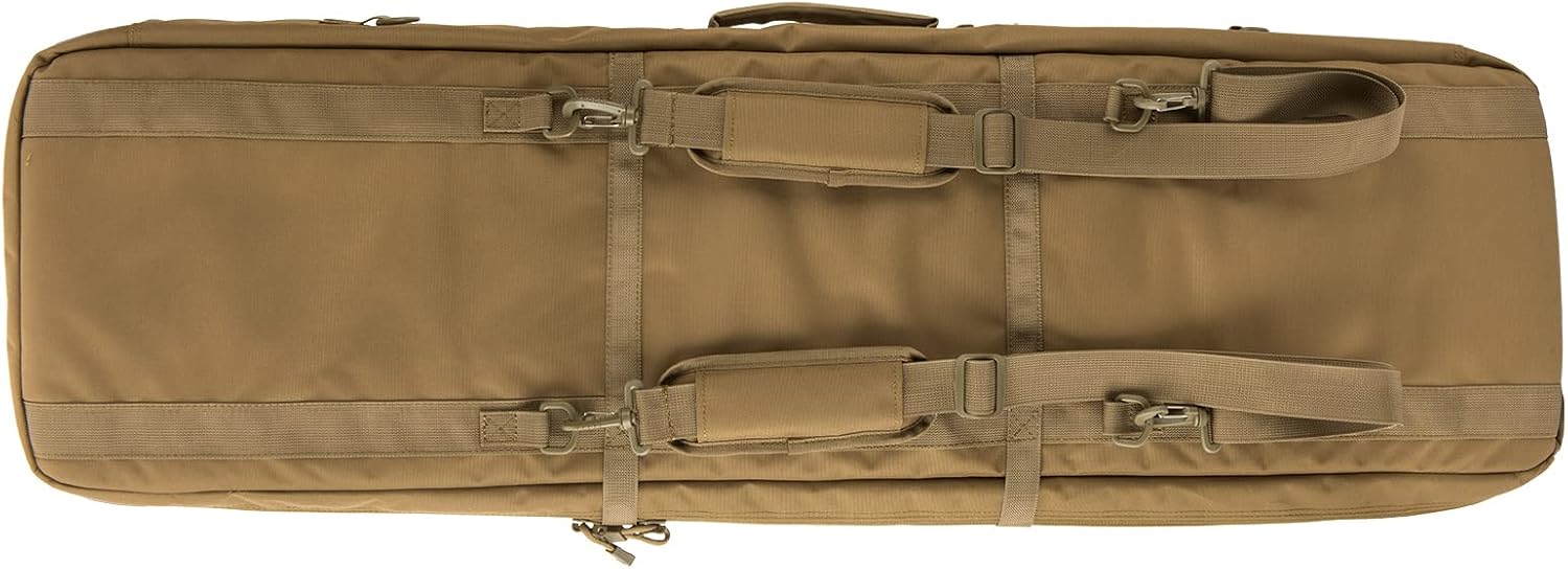 Lancer Tactical 1000D Nylon 3-Way Carry 43" Double Airsoft Rifle Gun Bag - KHAKI
