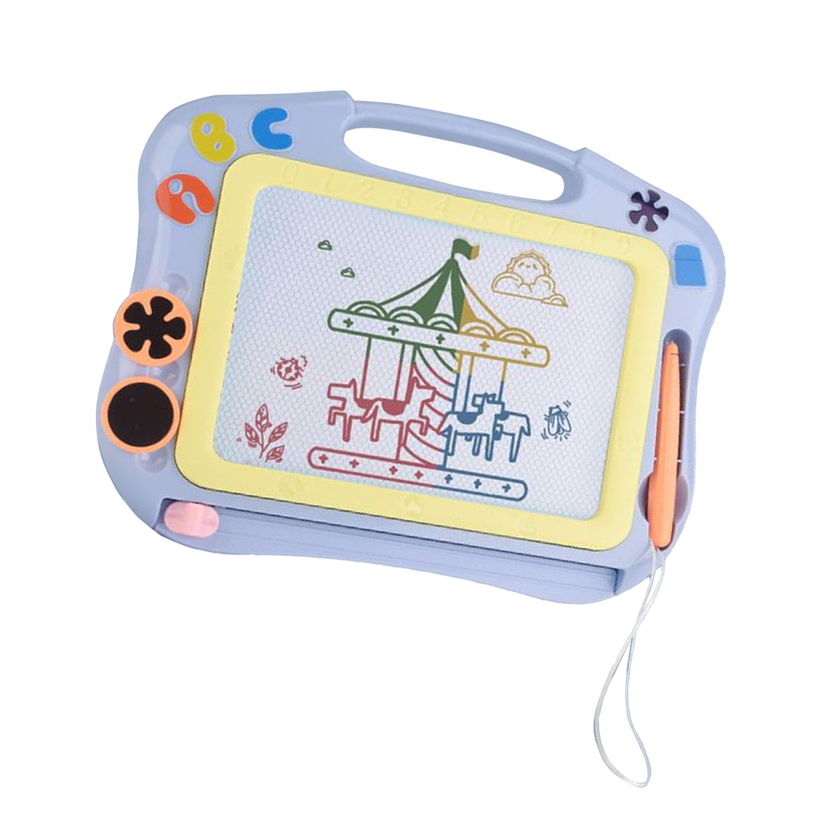 Tableau d'écriture magnétique effaçable pour dessin enfant avec support portable - 8