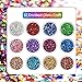 12 Box Crushed Glass Craft Glitter Fine for Resin Art, Small Broken Glass Pieces Irregular Metallic Crystal Chips Chunky Flakes Sequins for Nail Arts DIY Vase Filler Epoxy Jewelry Making Decoration