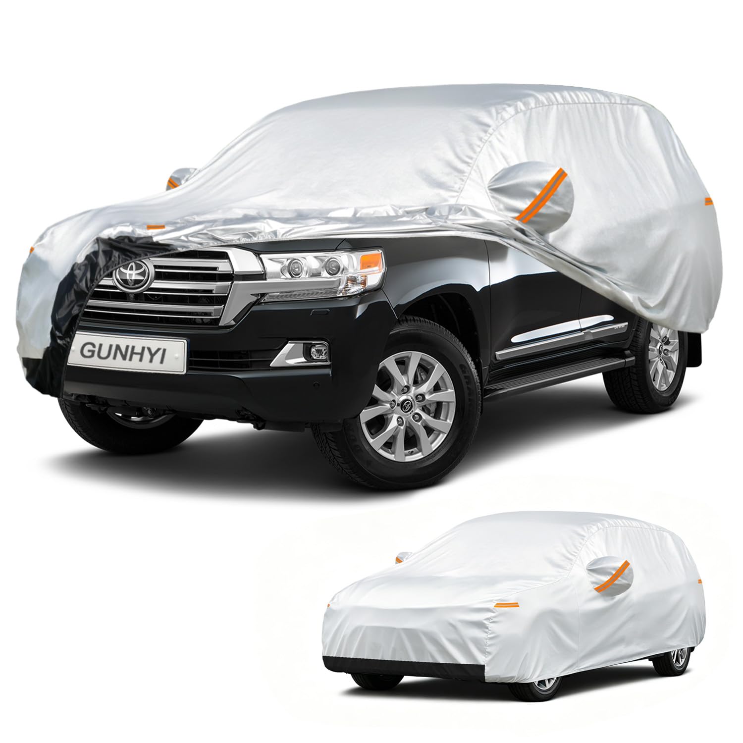GUNHYI Car Cover Custom Fit Toyota Land Cruiser (1990-2021) Waterproof for Automobiles, Oxford Sun Rain Dust Snow Protection (Ships from US Warehouse, Delivery 3-8 Days)