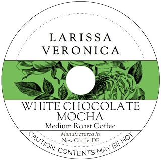 White Chocolate Mocha Medium Roast Coffee (Single Serve K-Cup Pods) (Gourmet, Naturally Flavored, Whole Coffee Beans) (12 pods, ZIN: 575576) - 2 Pack