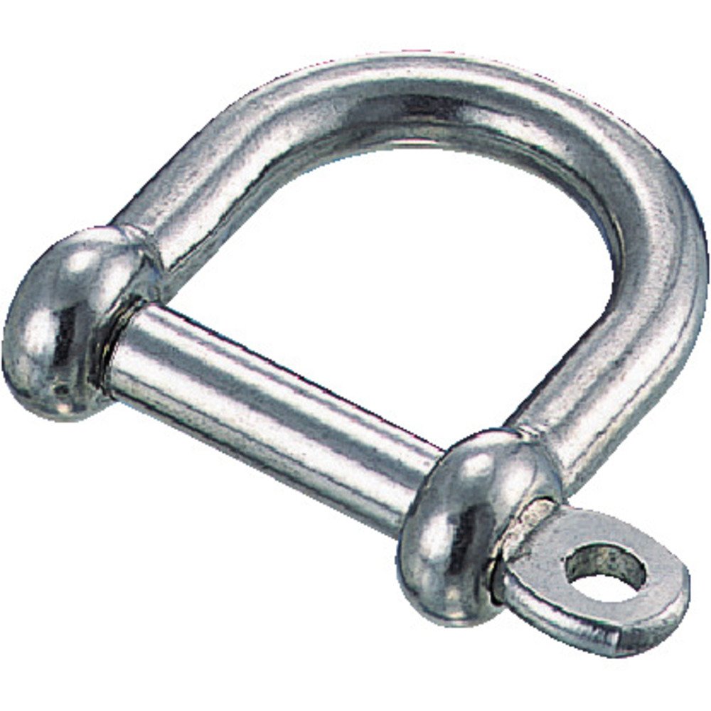 TRUSCO TNS-6W Wide Screw Shackle, Stainless Steel, Wire Diameter 0.2 x Opening 0.9 inches (6 x 24 mm)