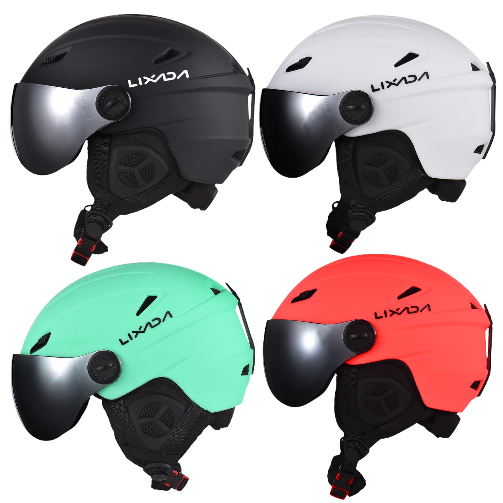 LIXADA Casque de Ski, équipement de Protection pour Le Snowboard, équipement de sécurité pour Les Sports d'hiver, Protection de la tête pour Les Sports de Neige