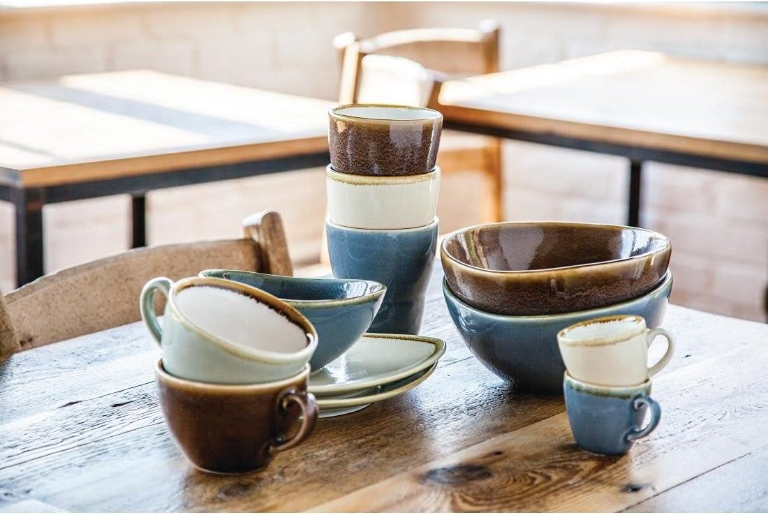 Olympia Kiln Cappuccino Cup - Moss - Porcelain - 340 ml 12 Oz - 6 pc 6 61ACt +MOuS. AC SL1100