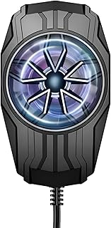 مروحة تبريد F5 للموبايل، مبرد عالمي بتقنية أشباه الموصلات مع مروحة ضغط ديناميكي، لون أسود