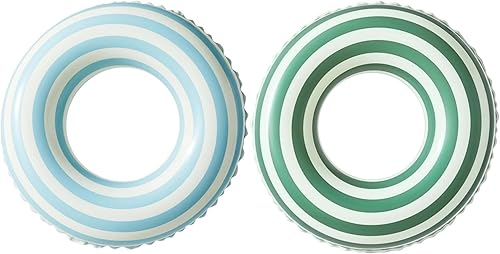 Flotadores de piscina para niños de 5 a 10 años, tubos inflables con rayas simples, bonitos anillos de natación, flotadores, juguetes acuáticos para