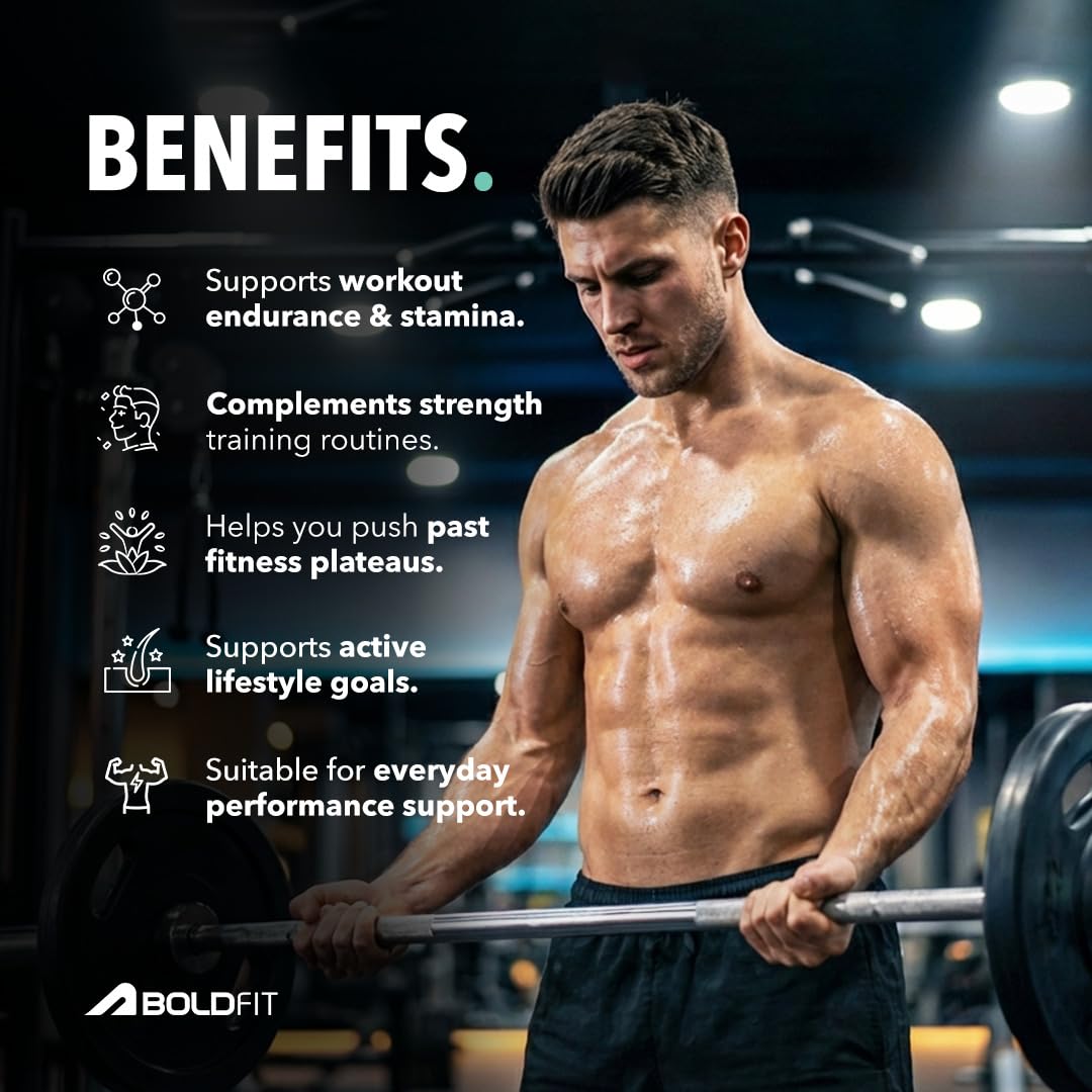 Boldfit L-Arginine Supplement 1000mg with Nitric Oxide Arginine Supplement for Men & Women for Muscle Growth, Stamina, Recovery, Immune Booster & Energy - 60 Tablets 3