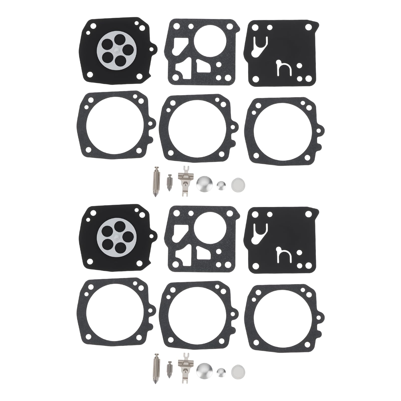 Briny River 2 Sets Carb Carburetor Repair Rebuild Kit RK-30HS Compatible with Tillotson HS-175H HS-273A Compatible with Makita DPC7301