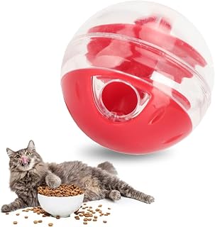 Tnfeeon Meal Dispensing Cat Toy, Interactive Cat Ball for Food or Treats, Cat Toy Ball for Small or Large Cats