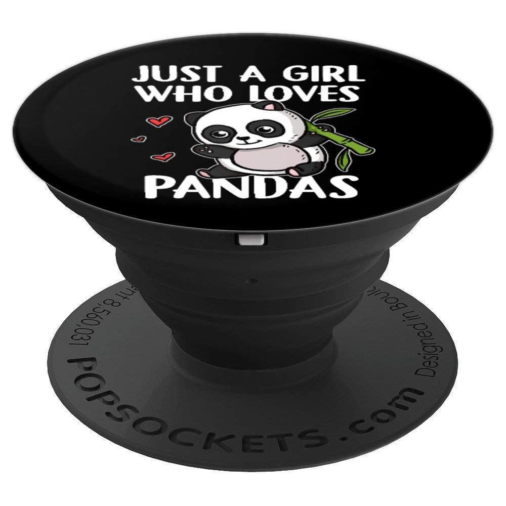 Just A Girl Who Loves Pandas Panda Bear Cute Panda Costume PopSockets Adhesive PopGrip