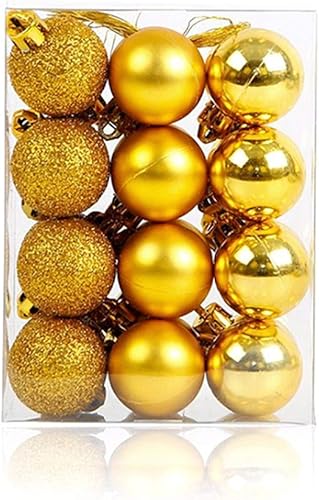 Miniatura 9 de 24 Bolas de Navidad ALIMITOPIA, bolas de Navidad, de 3cm, resistentes a los golpes, surtido de colores, bolas de colgar con superficie de espejo,