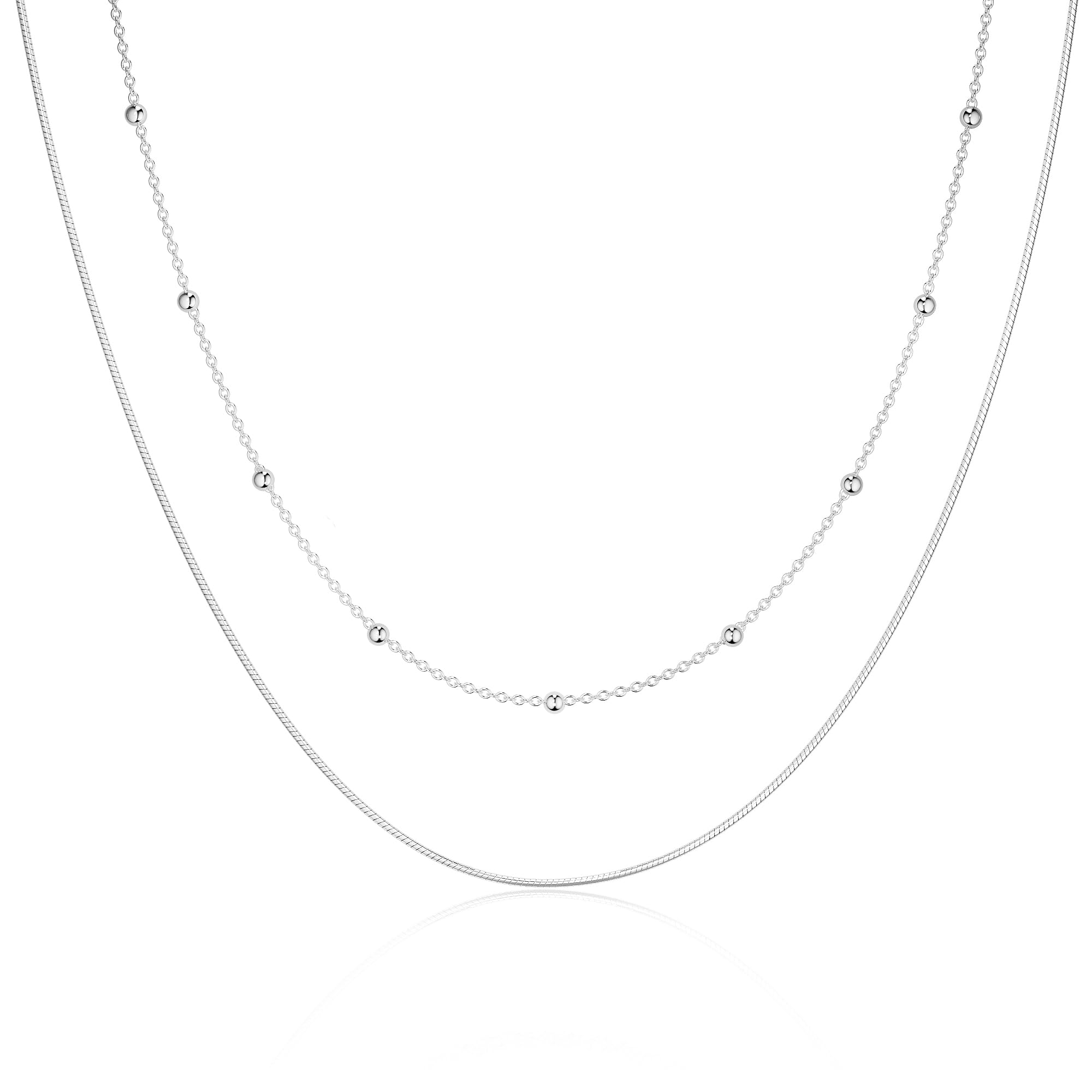 Freekiss Women's Layered Necklace Set - 3 Piece Dainty Gold Jewelry for Everyday Stacking | 14K Gold Plated Snake Chain, Rope Chain, Cuban Chain | Adjustable Length 14-18.5 Inch | Gift Ready