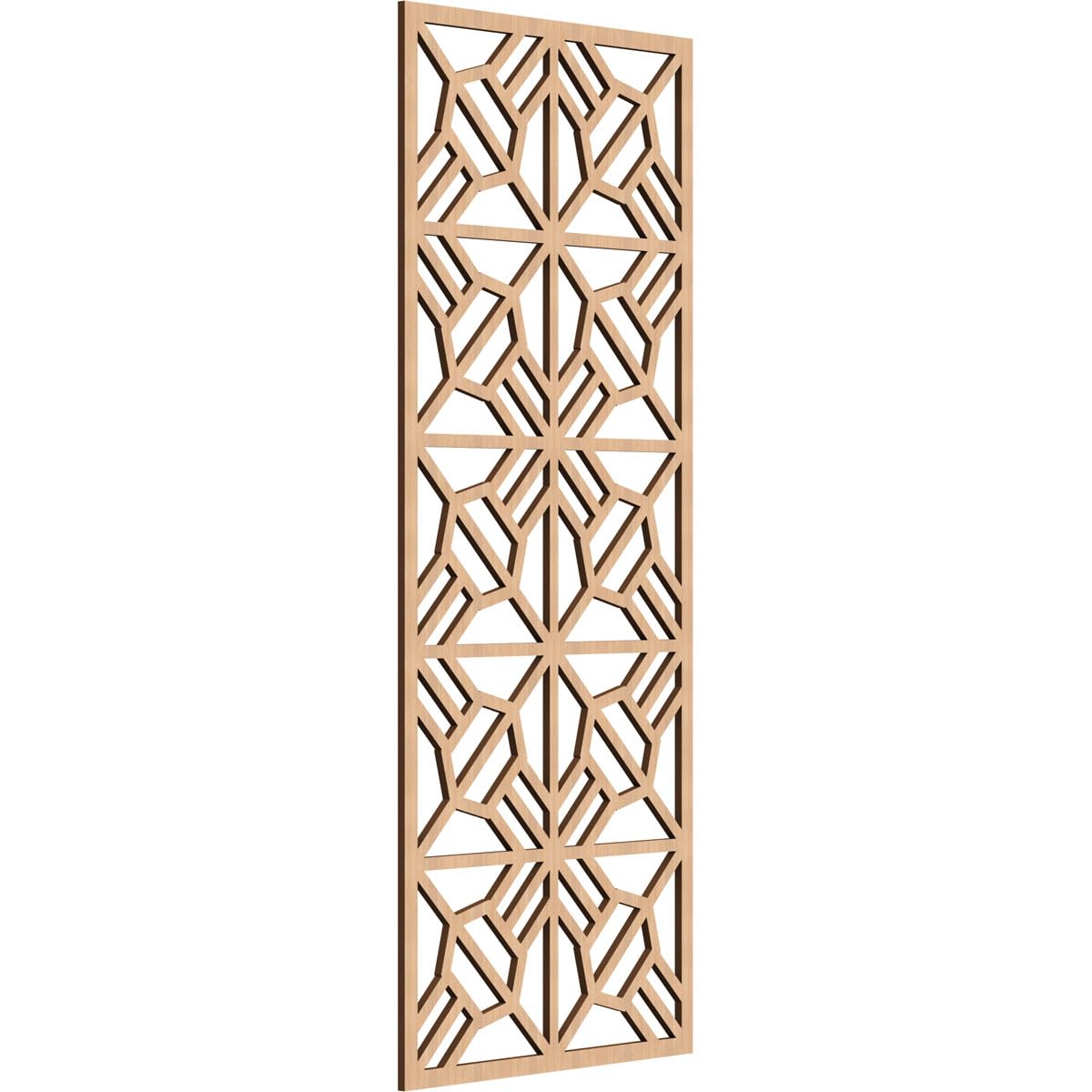 Auburn Decorative Pierced Fretwork Wood Wall Panels, 21 3/8"W x 54 3/8"H x 3/8"T, Hickory