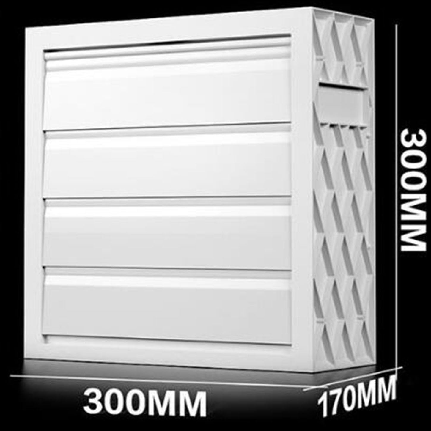 Extractor Cocina,Ventilador Industrial 1400 RPM,Impermeable Ventilador Extractor De Aire,para Fábricas, Talleres, Cría, Invernaderos De Flores Rejillas Dextractor,300mm