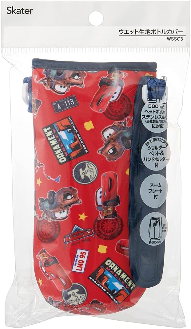 Skater WSSC3-A Sports Bottle Water Bottle Cover, Compatible with SDC4 / SKDC4, Disney Cars
