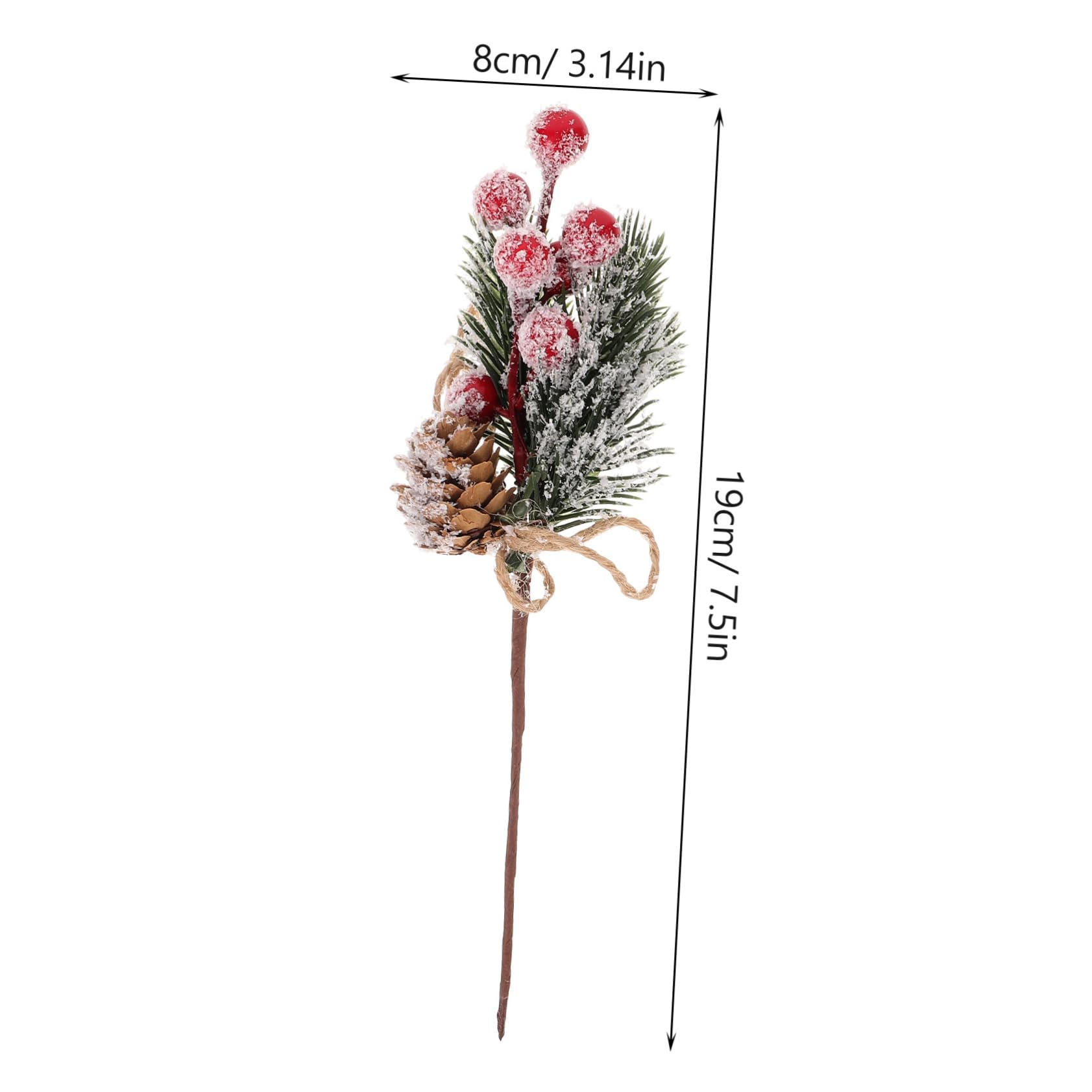 SUPVOX 10 Piezas Ramas de Bayas Artificiales Púas de Pino Bayas Rojas Adornos para Arreglos Florísticos Navideños Guirnaldas y Decoraciones Festivas Pinos Artificiales