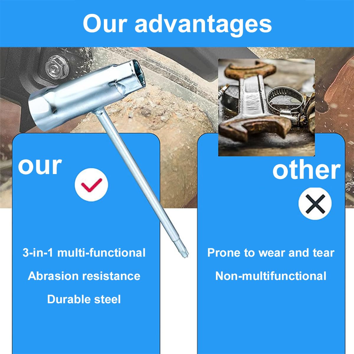 Chiave Per Candele 2 PCS - 13 Mm X 19 Mm, Magnetica, Per Auto, Tosaerba E Motoseghe, Strumento Rimozione Candele - Foto 3