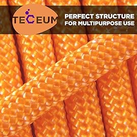 TECEUM Paracord Type III 550 Apricot - 200 ft - 4mm - Tactical Rope MIL-SPEC - Outdoor para Cord -Camping Hiking Fishing Gear and Equipment - EDC Parachute Cord - Strong Survival Rope 085 n1