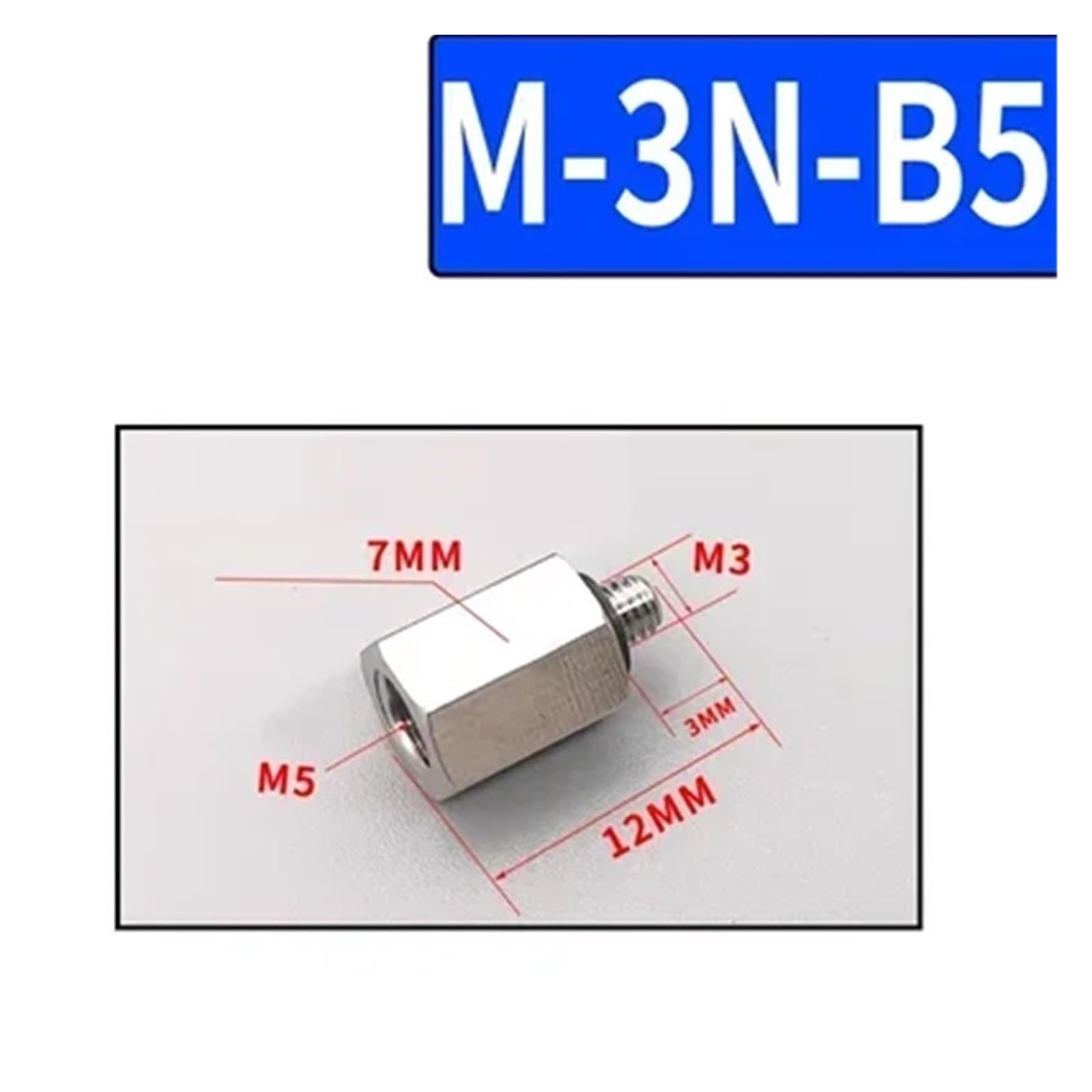 Confezione da 5 raccordi per tubi pneumatici, connettori e adattatori M3, M4, M5, M6 e M8 (3 pezzi per confezione)