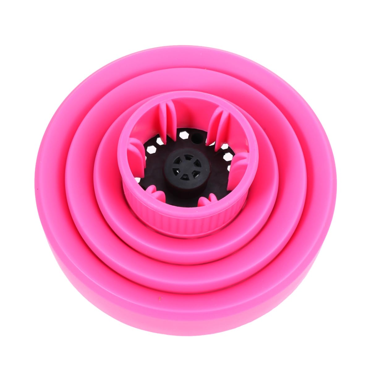 Wakauto Foldable Silicone Hair Dryer Diffuser Attachment Space Saving Lightweight Design Fit Nozzle Pink for Curly Wavy and