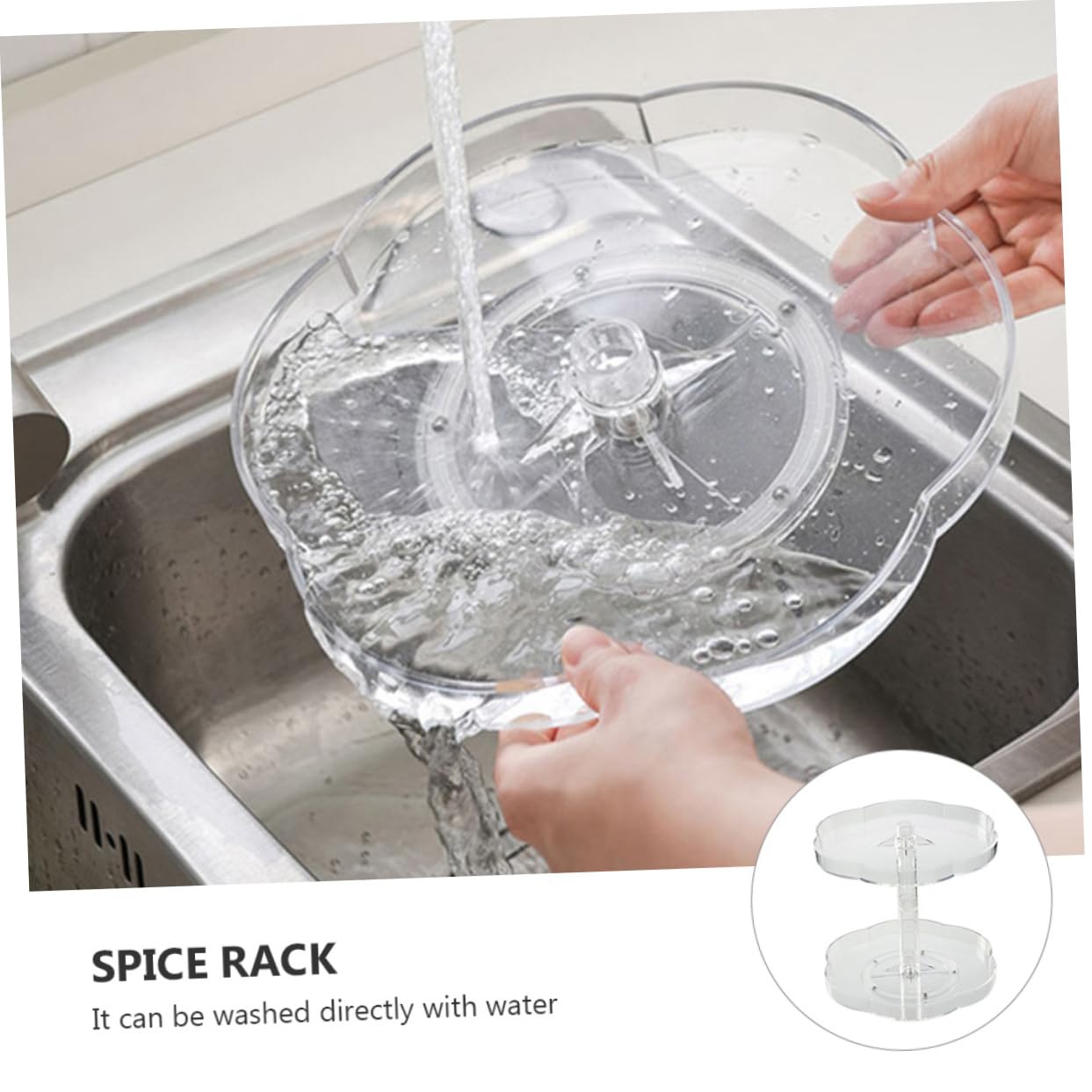 LIFKOME Portaspezie Girevole A Doppio Per Cucina Porta Condimenti Resistenti E Durevoli