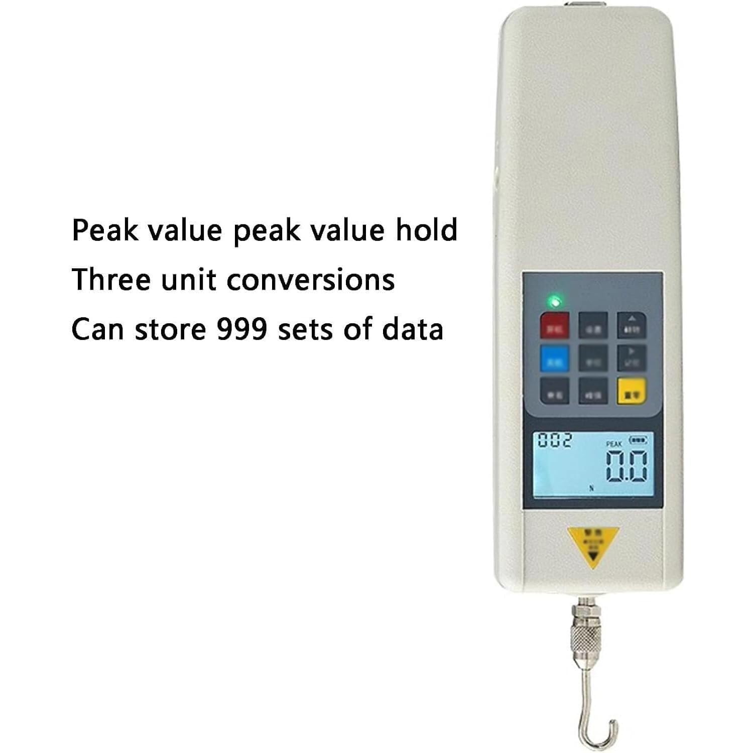 Banc d'essai 500N/1000N et dynamomètre numérique, dynamomètre de Traction Manuel LCD avec 5 poignées, Rapide et précis, pour Les Tests de Traction et de Compression (500n) (1000n)