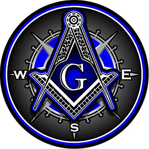 ProSticker 120V (One) Masonic Series Shriner Freemason Compass Decal Sticker (4