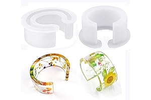 C Font Cuff Bracelet Silicone Mold Set of 2
