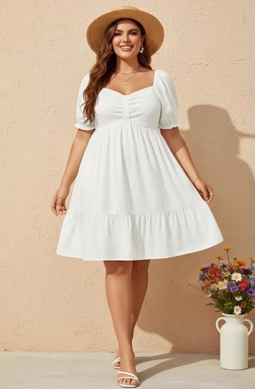 Talisea Women's Plus Size Black Dress Summer Graduation Sweetheart