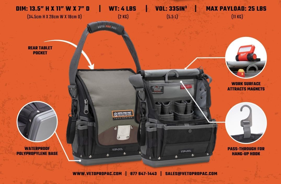 Veto Pro Pac TP-XL Extra Large Tool Pouch (Original) …