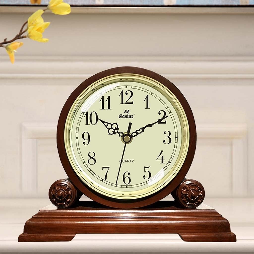 Mantel Clocks for Living Room Decor with Silent Movement, Battery Operated,Vintage Design