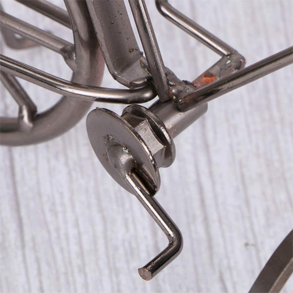 Modelo de Bicicleta de Metal, Adorno de Arte Retro, Escultura de Hierro Forjado para Decoración de Sala de Estar del Hogar