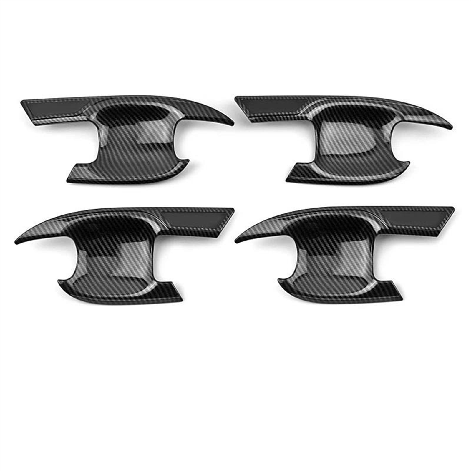 SLIMES Carbon Fiber Chrome Car Door Handle Bowl Cover for Toyota for Highlander XU70 2020-2023 Accessories Sticker Protection(Carbon B)