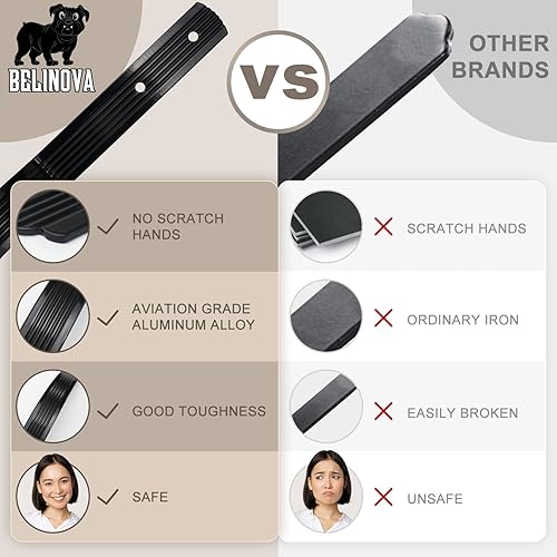 Miniatura 7 de Paquete de 50 balaustres curvos de aluminio para barandilla de cubierta, balaustre de escalera de 29.5 x 1 pulgada con tornillos, espondles para