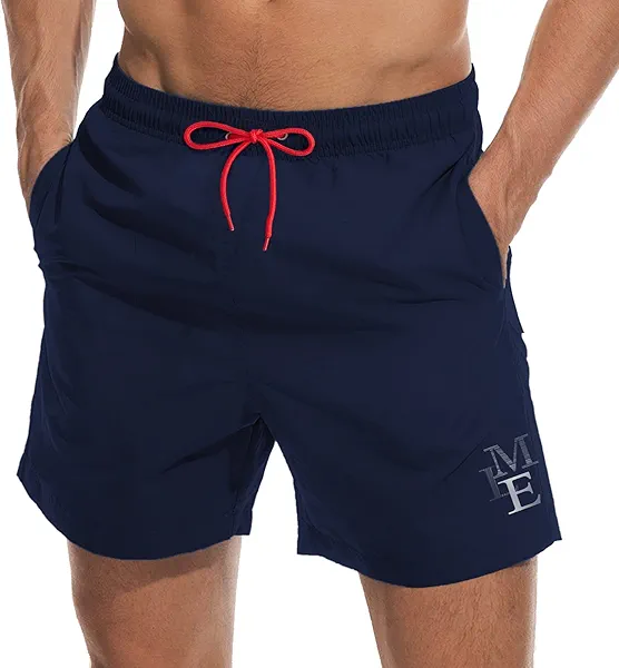vxsvxm Beach Shorts Swim Trunks Quick Dry Men's Bathing Suit with Mesh Lining/Side Pockets