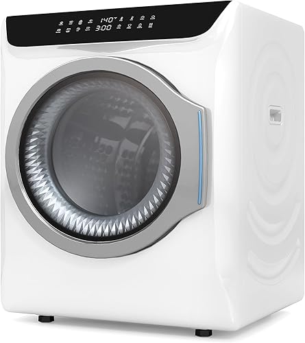 Miniatura 8 de Zynkez Secadora de ropa portátil de 2.5 pies cúbicos, secadora eléctrica compacta de 1400 W con bañera de acero inoxidable, carga frontal, 5 modos,