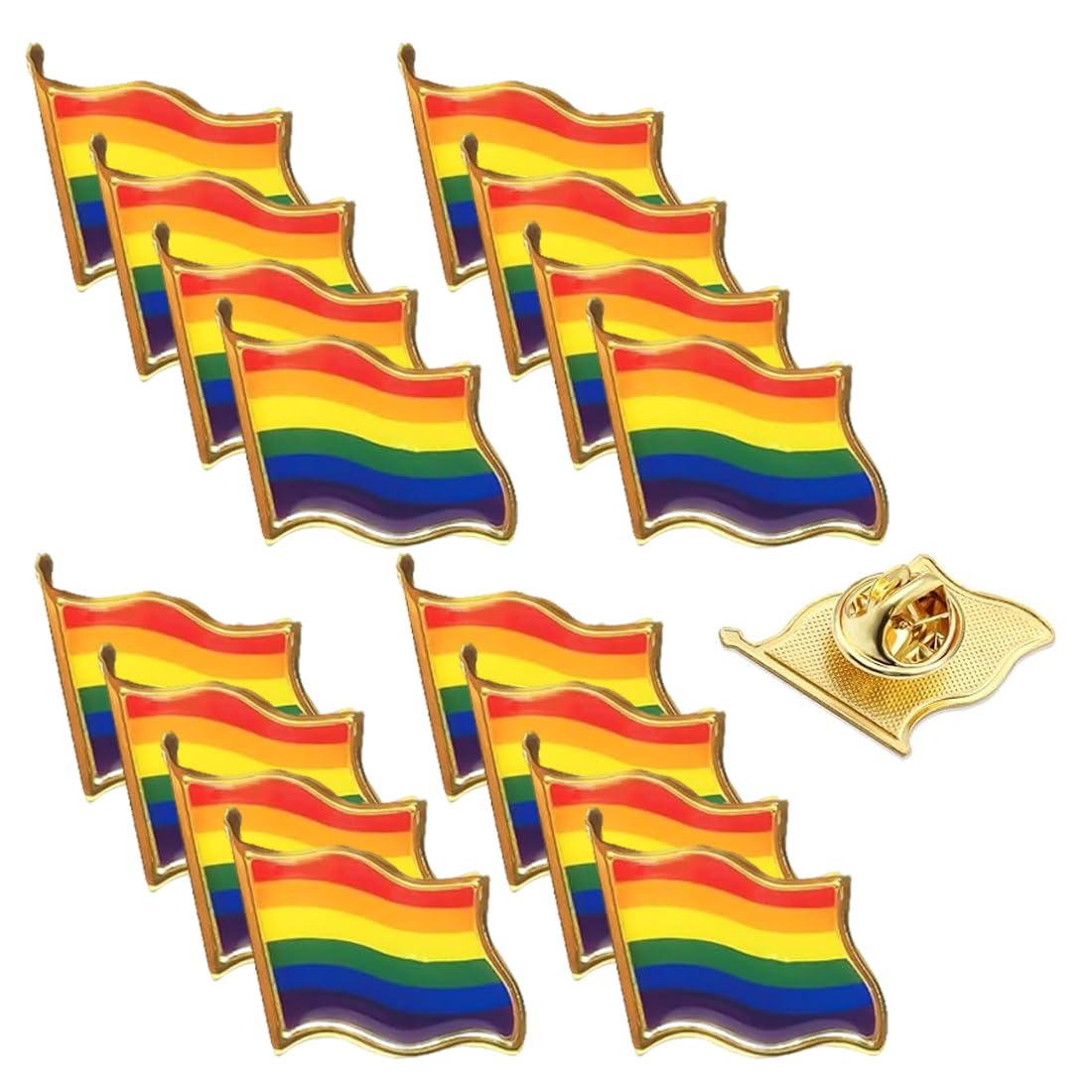Broches Arcoíris LGBT Pack 16 Pines Decoración Mochila Chaqueta Bolso