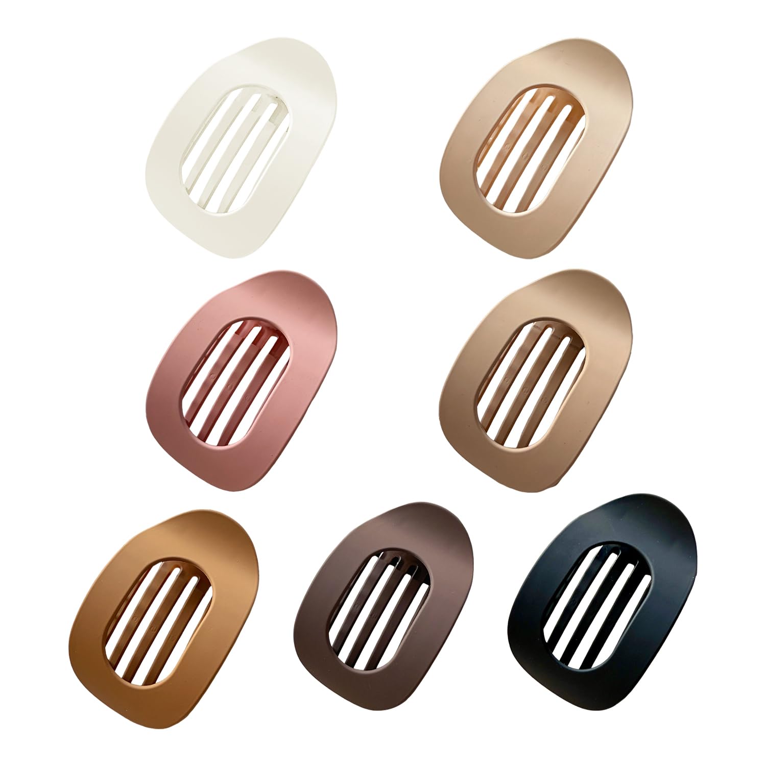 RNSKFG 7-Piece Oval Hair Clips, Daily Simple Grab Clips, Hair Style Fixing Clips, And Hairpin Tools For Girls.