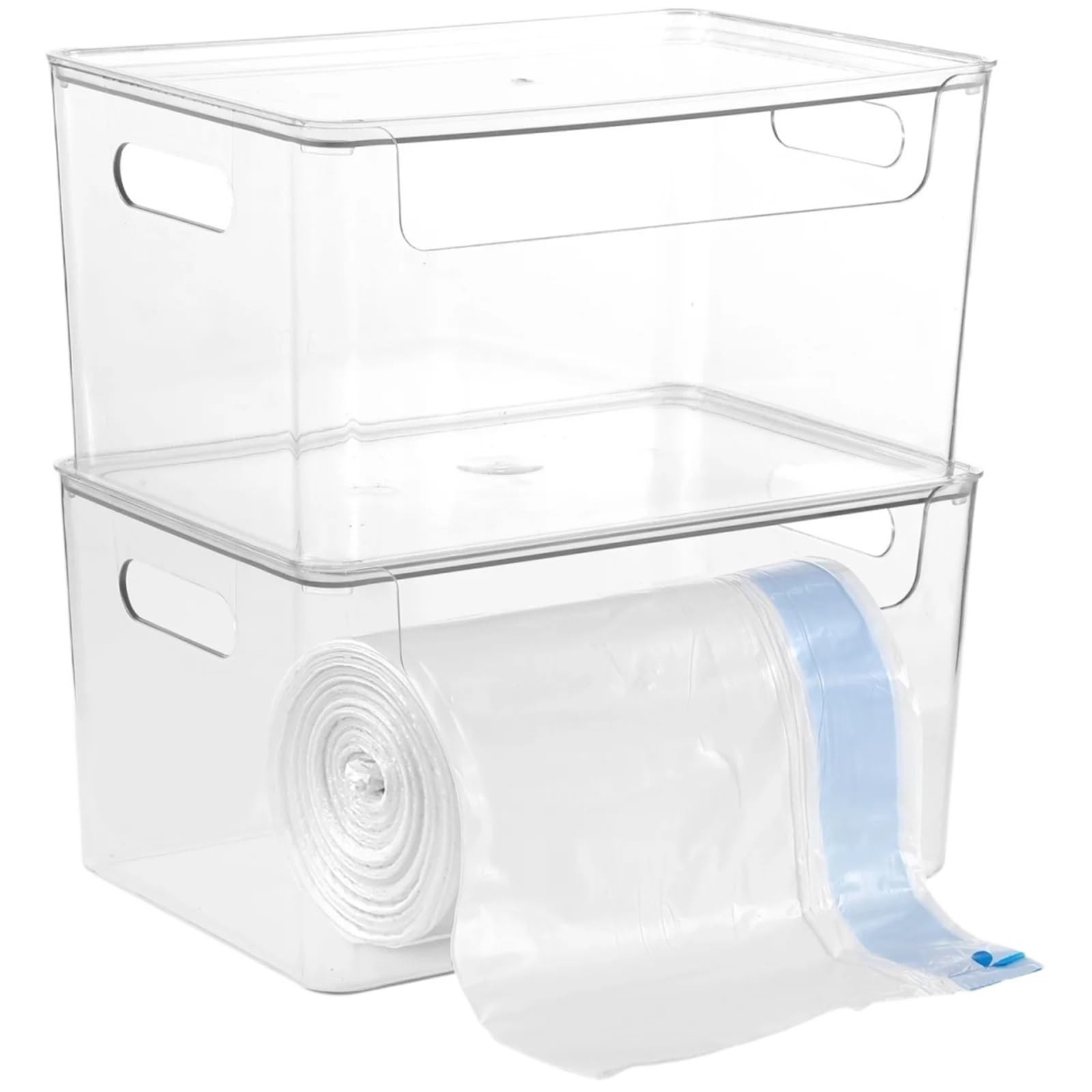 2 uds Caja de Almacenamiento Bolsas Basura Debajo del Fregadero organizadores Rollo Soporte for Bolsa dispensador