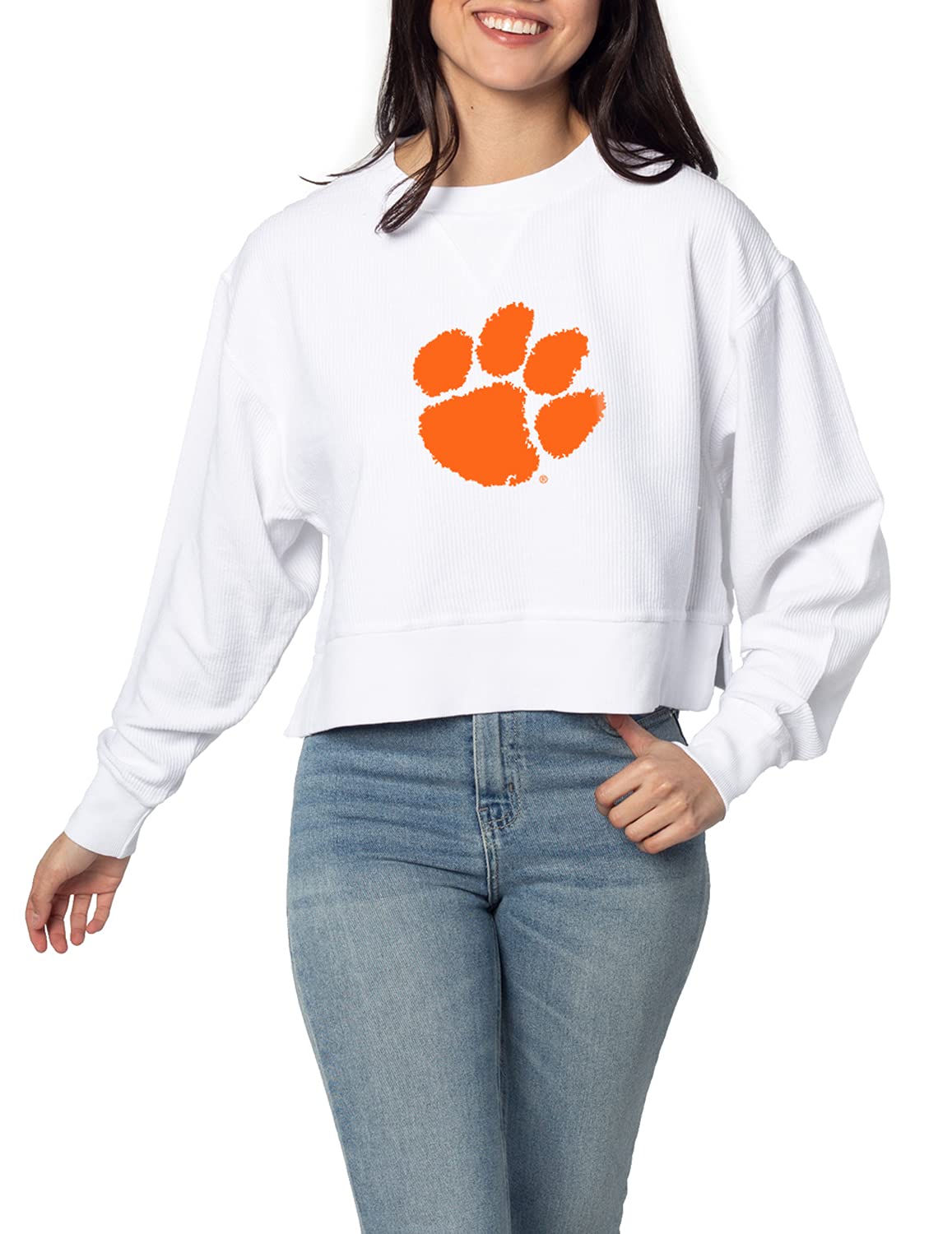 chicka-d NCAA womens Corded Boxy Pullover