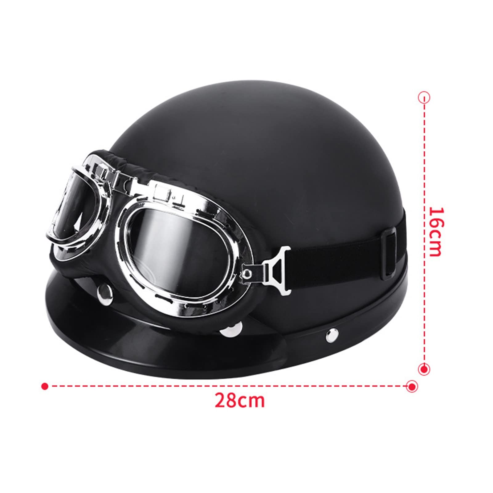 Halfhelm Open Helm Brain   Cap Motorhelm Retro Jethelm Open Helm Halfschaalhelm 3/4 Helm Bromfietshelm met DOT ECE goedgekeurde Cruiser Chopper scooterhelm,C L(59 60cm