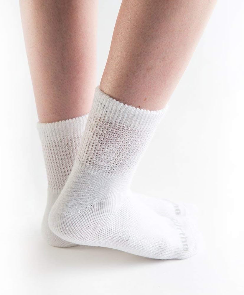 Doc Ortho Loose Fit Diabetic Socks – Non-Binding 1/4 Crew for Men & Women, Circulation & Comfort, 3 Pairs