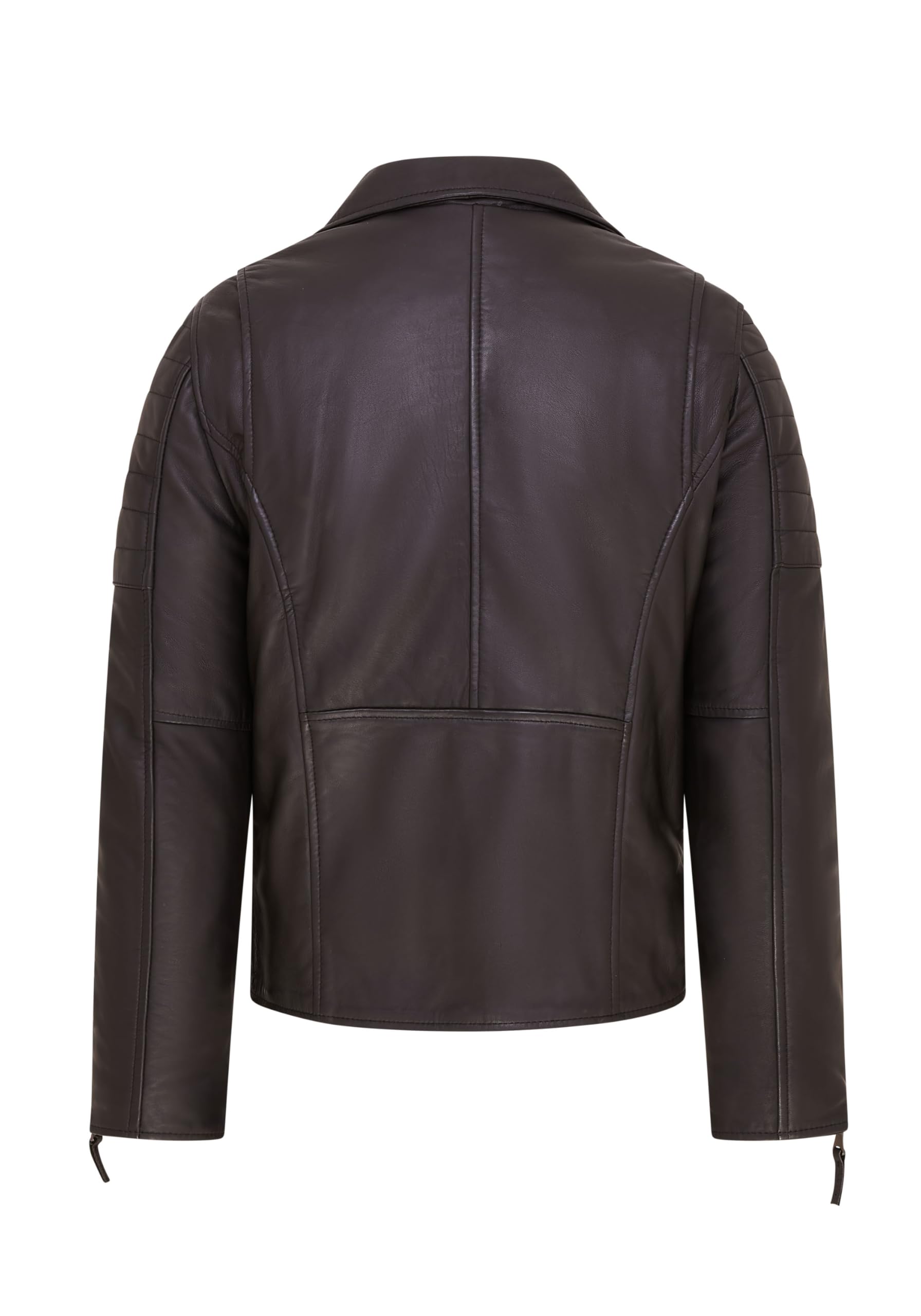 Infinity Leather Chaqueta Motera de Cuero 100% Con Cremallera Cruzada Doble Estilo Brando Entallada Para Hombre