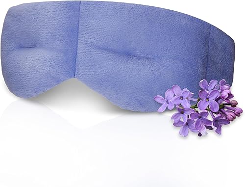 Mavogel Máscara de ojos ponderada para ojos secos, máscara de ojos de linaza de lavanda para dormir, mascarilla de ojos calentada para microondas,