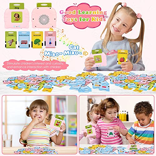 Image of Educational Toys for 3 4 5 Year Old Boys Luteti Talking Flash Cards for Toddlers Age 3 4 Preschool Learning Toys for 4 5 6 Year Old Christmas Birthday Gifts for 3-6 Year Old Girls 112pcs