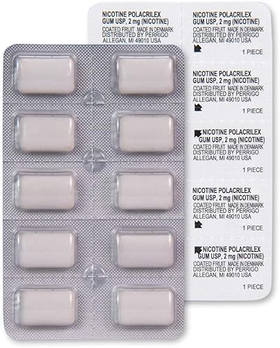 Miniatura 8 de Tienda Basic Care - Goma de mascar de nicotina polacrilex (2 mg de nicotina), 160 unidades, sabor frutal